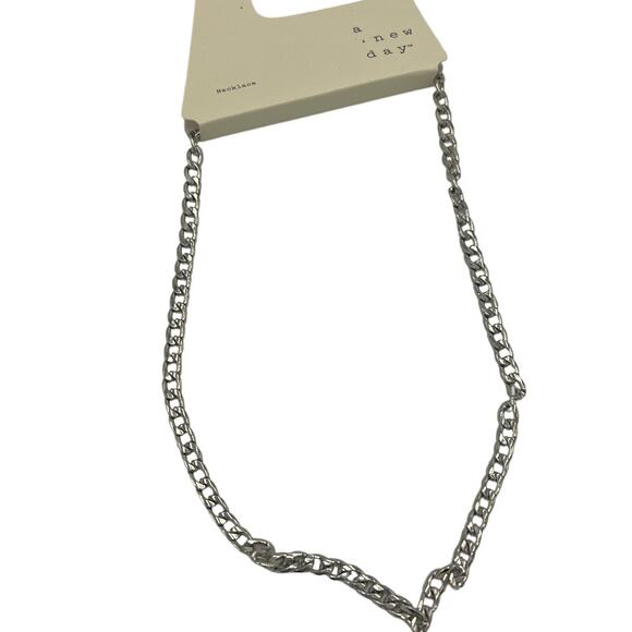 A New Day Silver Thin Curb Chain Necklace - One Size - NWT - Picture 1 of 3